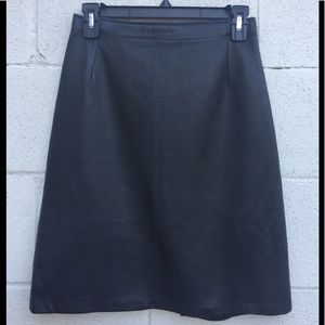 Sidewalk Black LEATHER Skirt vintage size 8